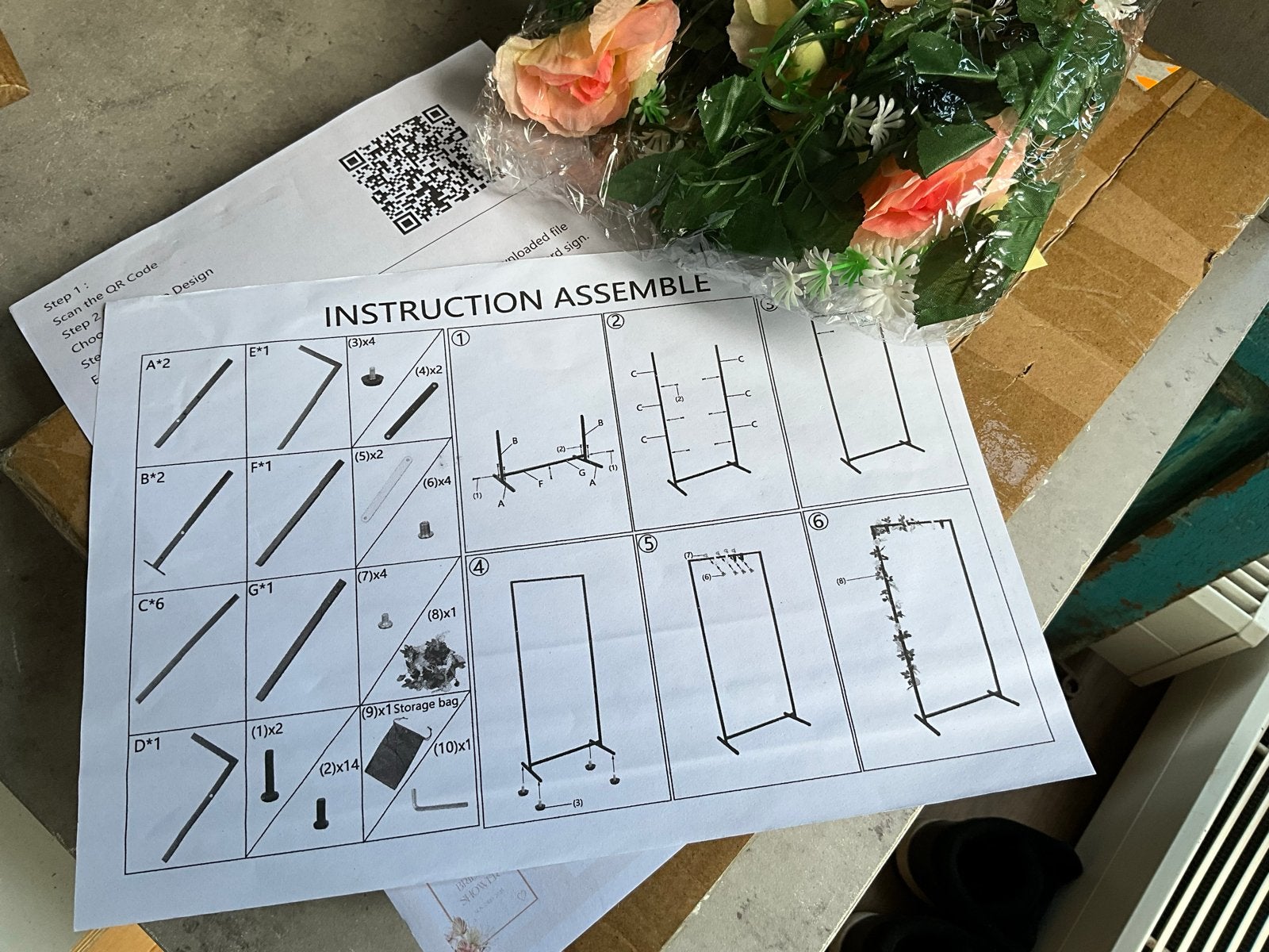 Bloemenboog - Feestboog - Metaal met Kunstbloemen, Ophalen of Verzenden, Nieuw, Versiering, Geboorte of Huwelijk
