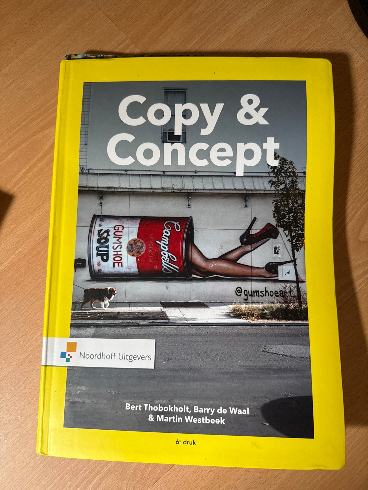 Copy & Concept - 6e druk - Bert Thobokholt e.a., Ophalen of Verzenden, Gamma, Gelezen, HBO