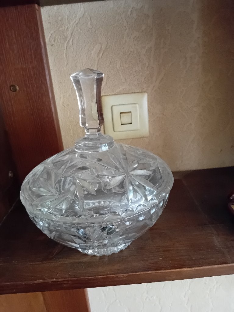 Glazen schaal vintage, Ophalen, Zo goed als nieuw, Rond, Glas