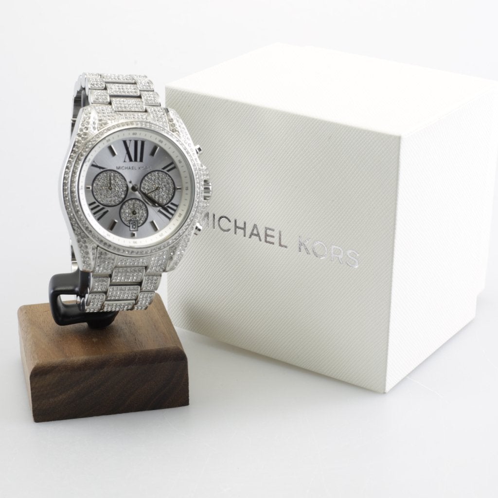 Michael Kors MK-6442 Silver colored/Steel 43 mm horloge, Michael Kors, Zo goed als nieuw, Support@michaelkors.com, 11 West 42nd Street
New York, NY 10036
United States