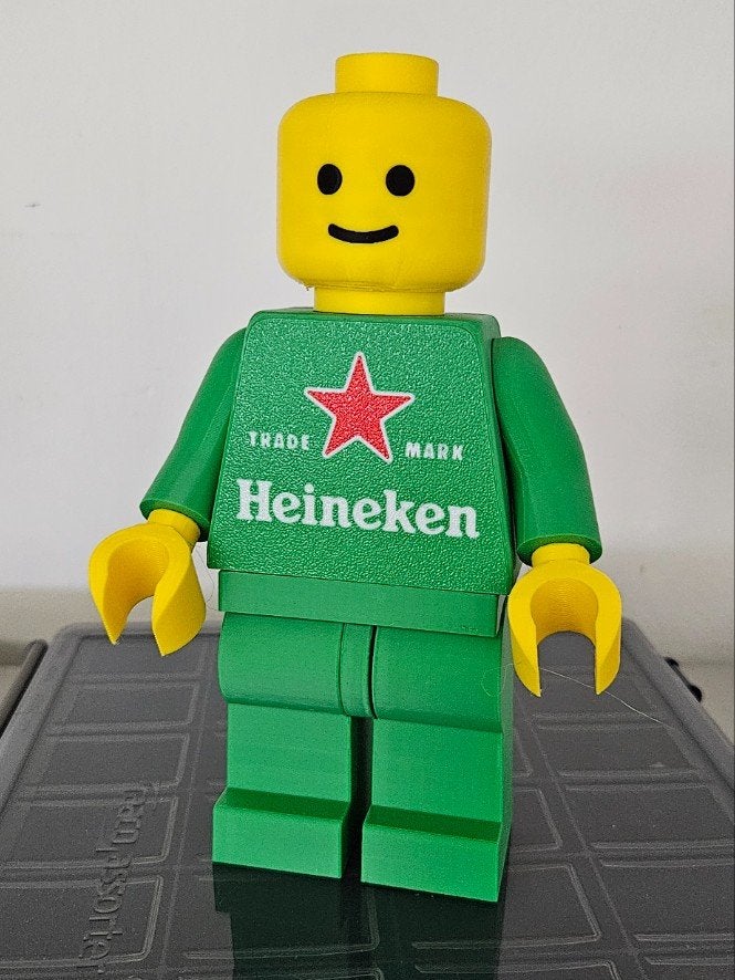 Mega maxi minifigure minifig Van een brick Heineken met pet, Ophalen of Verzenden, Nieuw, Heineken