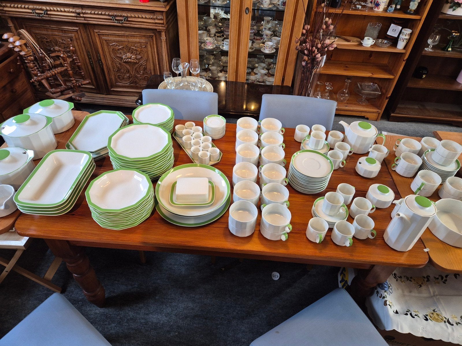 Rosenthal Studio-Linie Servies - Wit met Groene Rand, Ophalen, Rosenthal, Zo goed als nieuw, Overige stijlen
