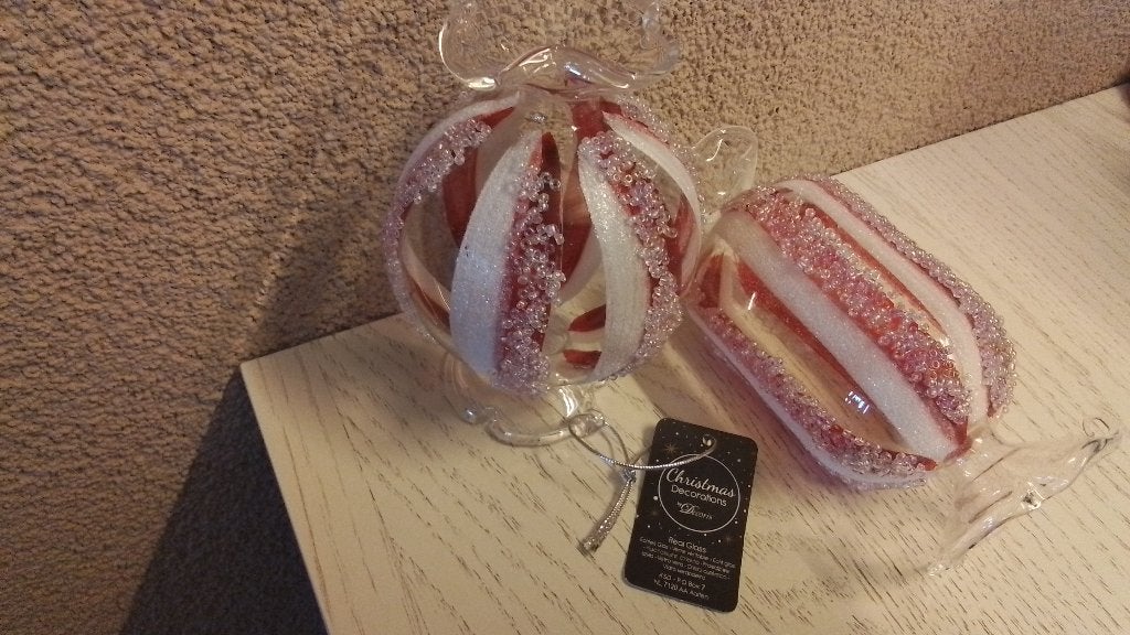 Cristmas Decorations van glas nieuw 2 stuks een koop 11,00, Ophalen of Verzenden, Nieuw, Glas