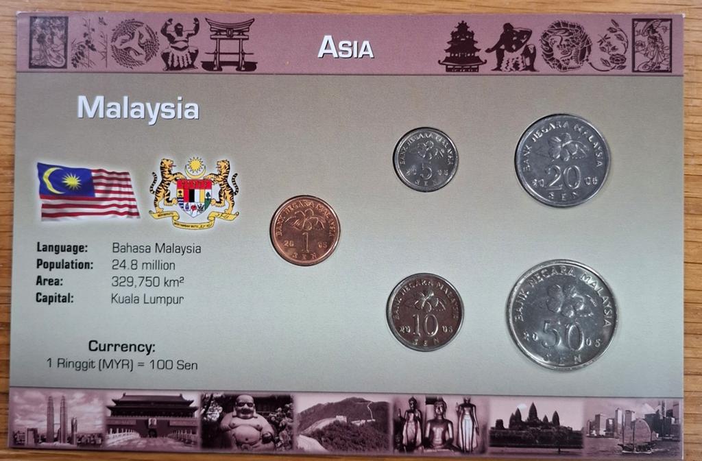 131# Coins of the World muntset Maleisië, Postzegels en Munten, Ophalen of Verzenden, Zuidoost-Azië