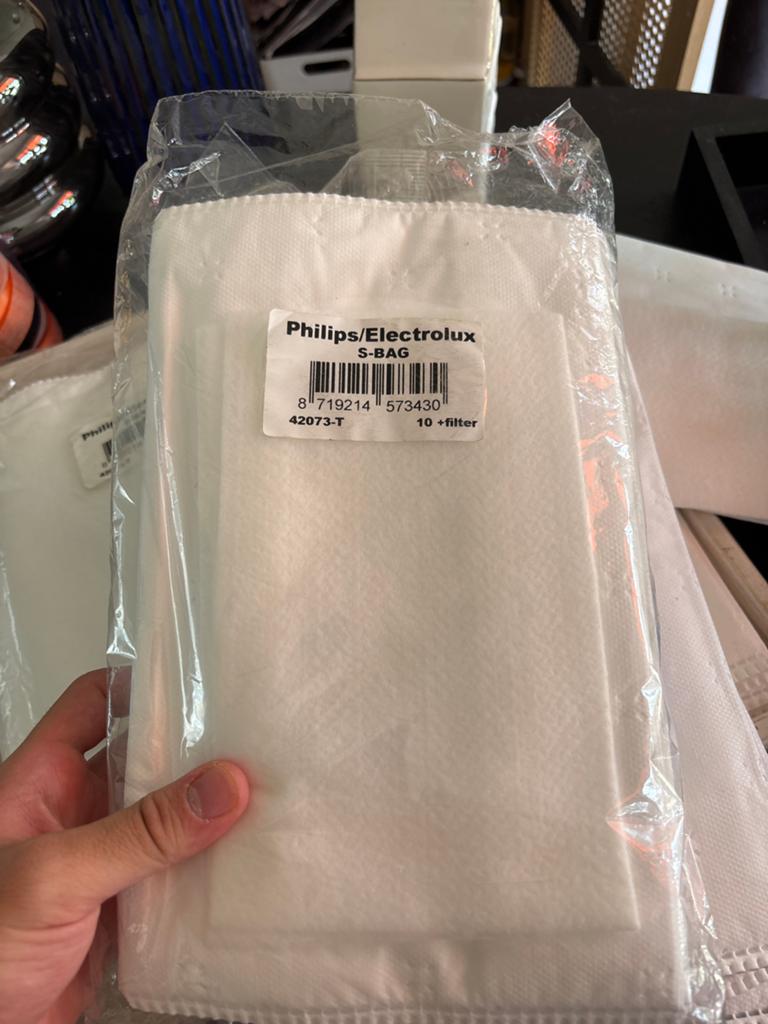 Philips/Electrolux S-BAG stofzuigerzakken (10 + filter), Witgoed en Apparatuur, Stofzuigers, Philips, Nieuw, Sledestofzuiger, Ophalen