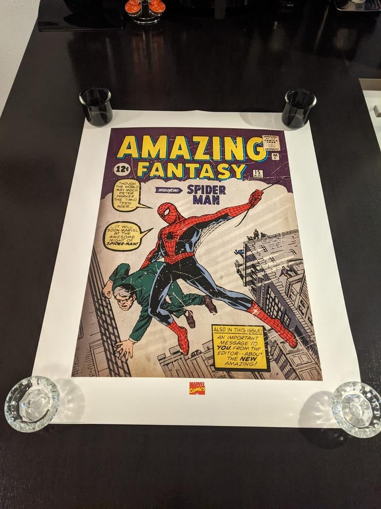 Amazing Spiderman & Captain America Poster, Rechthoekig Staand, Ophalen of Verzenden, Zo goed als nieuw, A1 t/m A3
