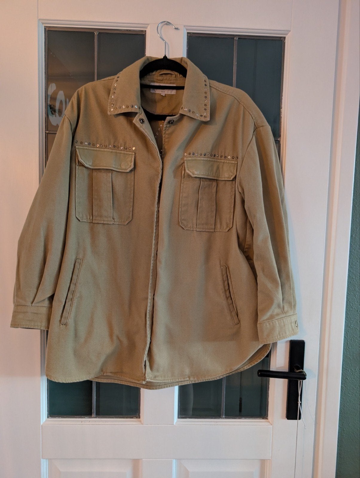 Goosecraft GC Hugs Jacket - Beige met studs (XS), Kleding | Dames, Jassen | Zomer, Goosecraft, Beige, Ophalen of Verzenden, Zo goed als nieuw