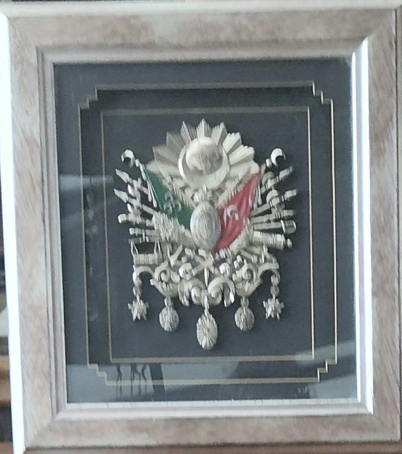 Ingelijst Ottomaans Rijk wapenschild, Ophalen of Verzenden