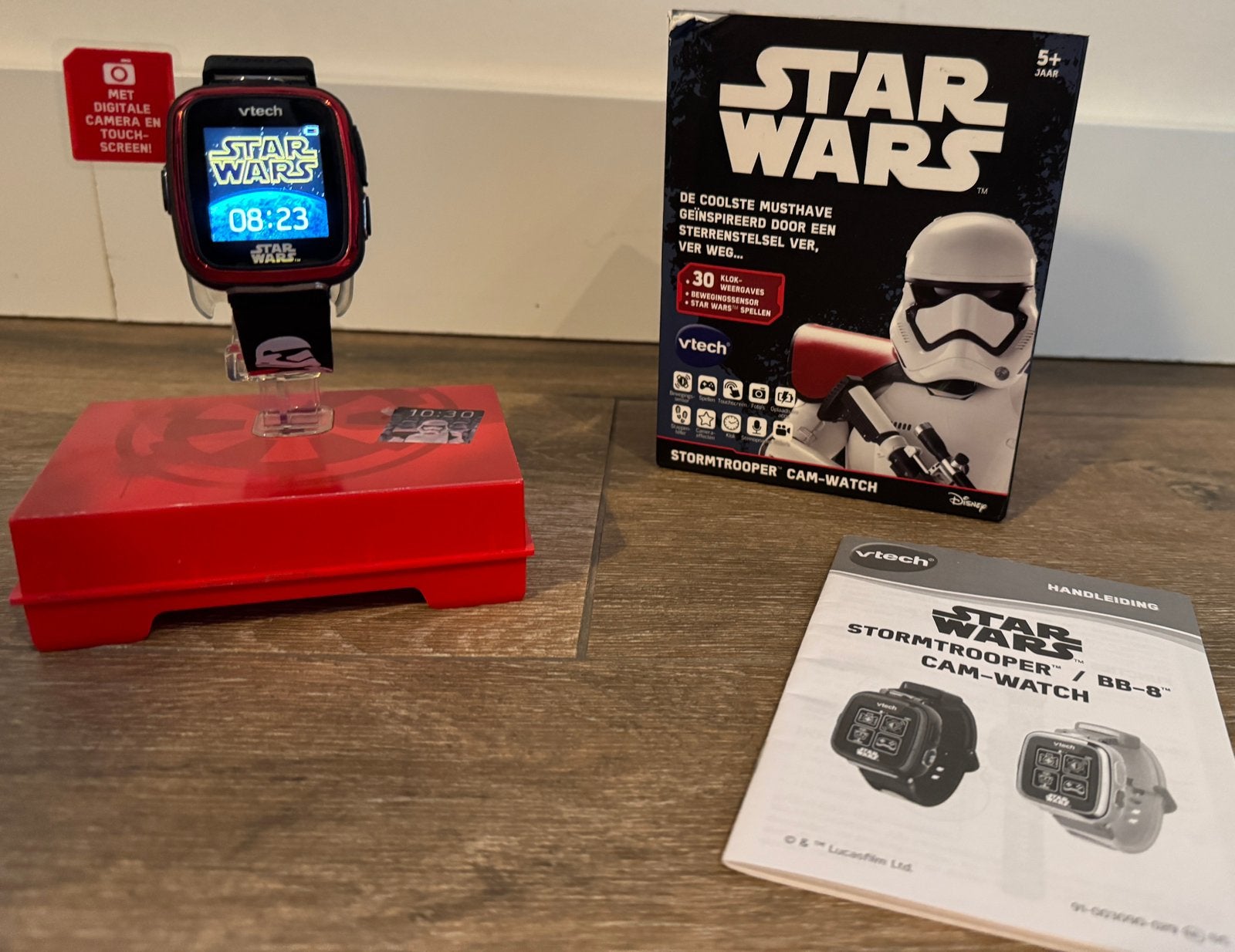 Star wars stormtrooper cam-watch horloge Vtech, Ophalen of Verzenden, Zo goed als nieuw, 6 jaar of ouder