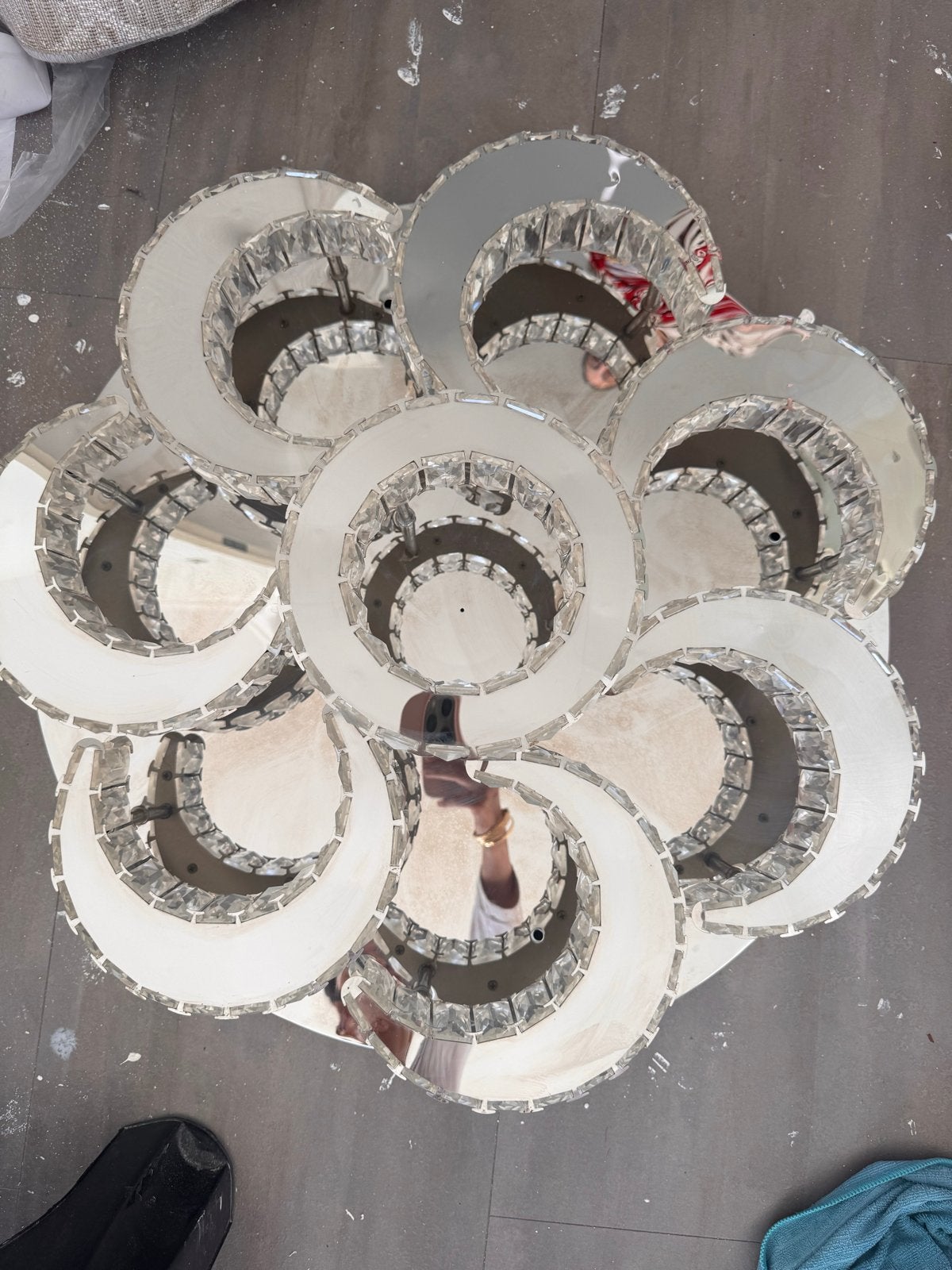 2x Plafondlamp, 55 cm breed, goede conditie, Huis en Inrichting, Ophalen, Gebruikt, Plafondlamp, Instelbare kleurtemperatuur