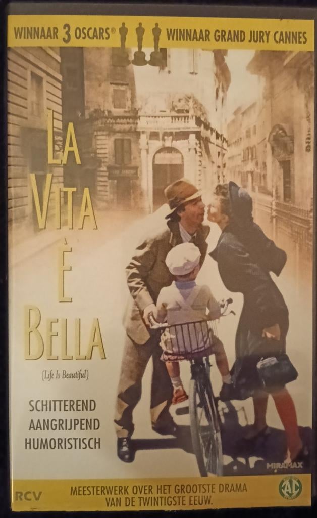 La Vita E Bella vhs, Alle leeftijden, Ophalen of Verzenden, Zo goed als nieuw