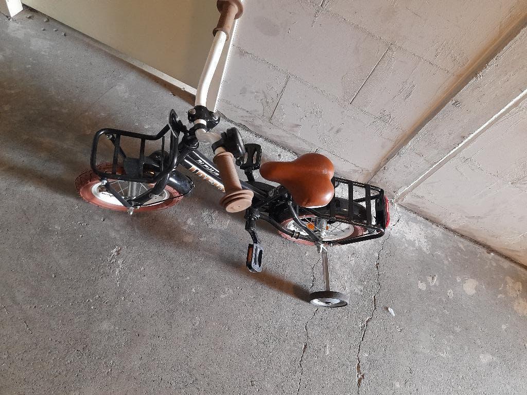 Loekie pickup kinderfiets 12 inch incl zijwieltjes, Ophalen, Terugtraprem, Zijwieltjes, Loekie