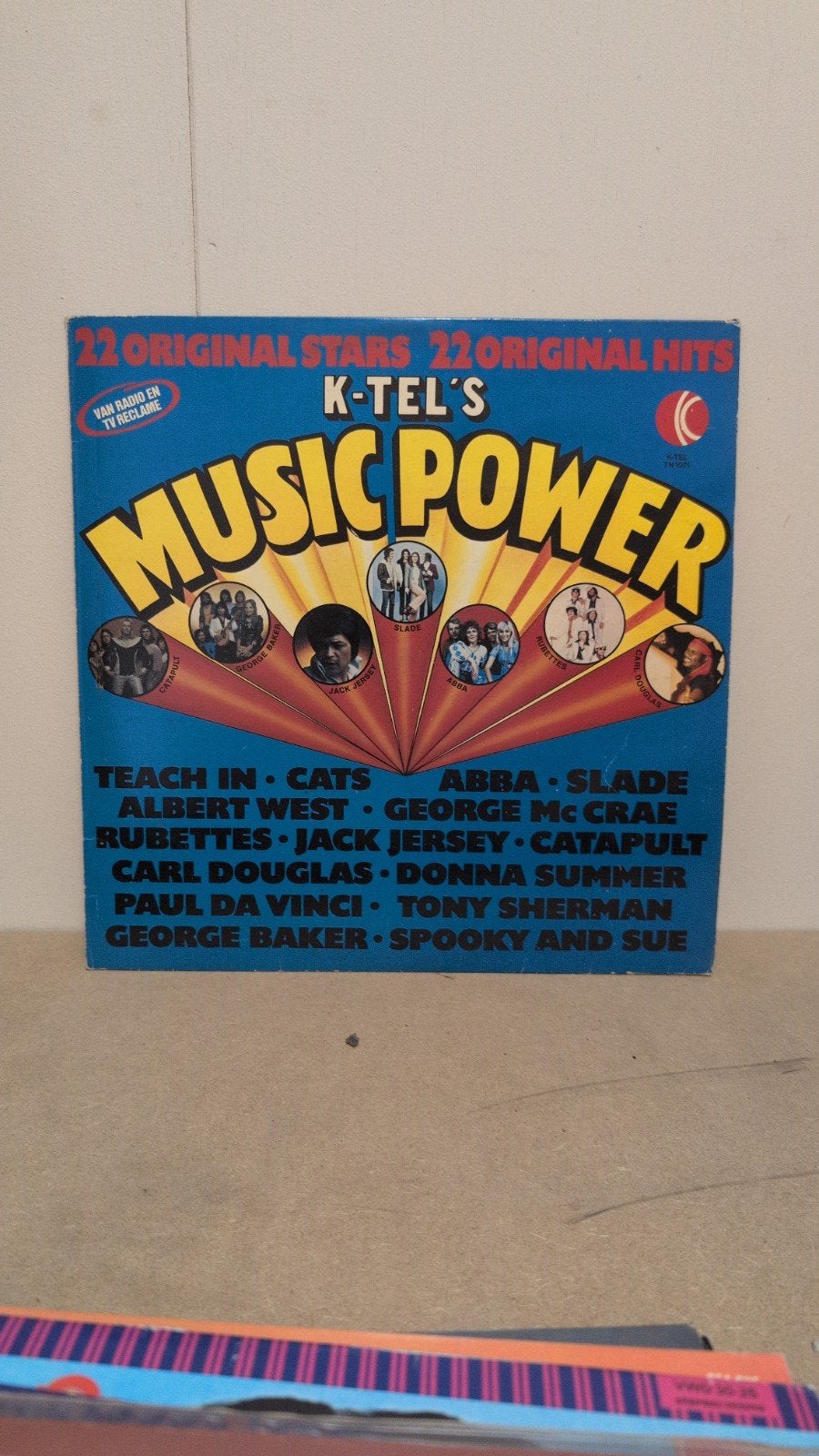 K-Tel's Music Power LP - 22 Original Stars, 22 Original Hits, Gebruikt, Ophalen of Verzenden, 1970 - 1979, Complilatie
