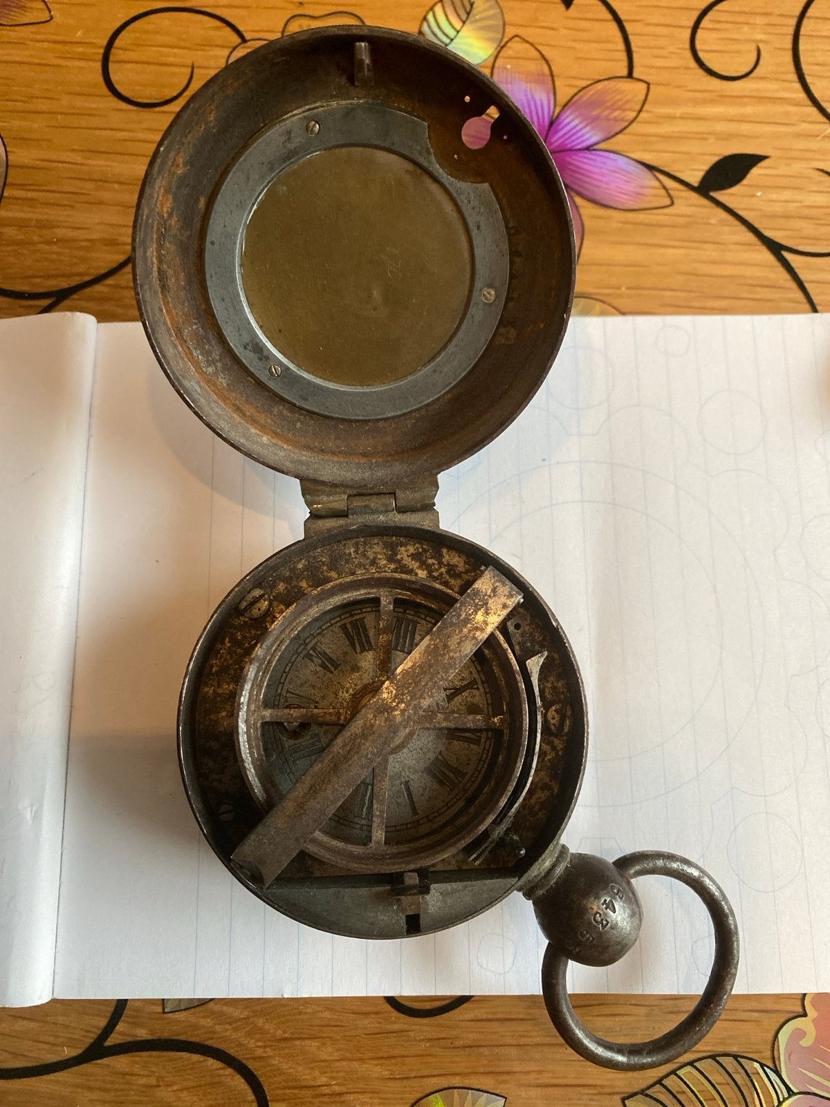 Antiek controle klok met uurwerk - Uniek verzamelobject, Antiek en Kunst, Ophalen of Verzenden