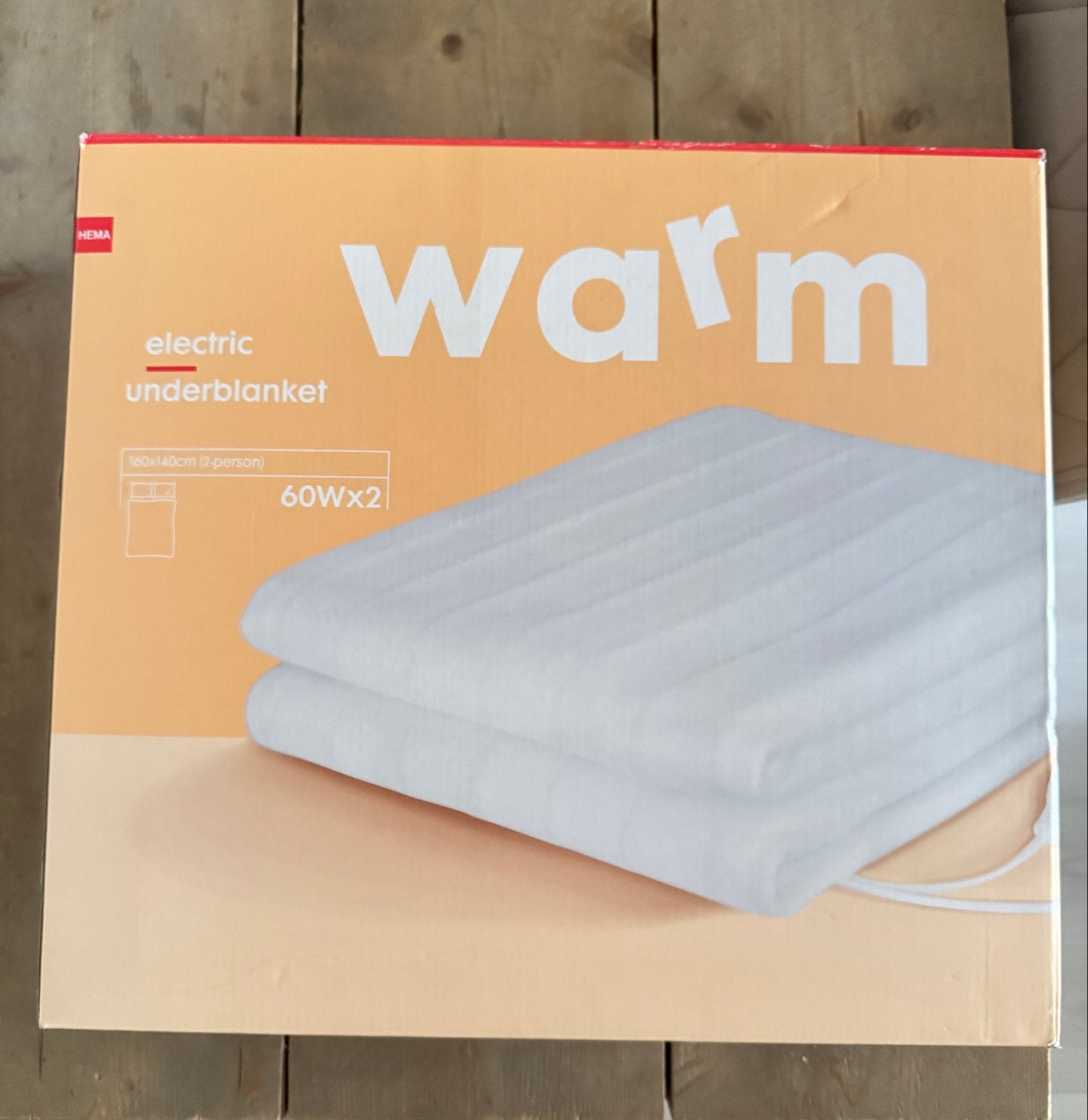Hema Elektrische Onderdeken - 160x140 (Nieuw), Ophalen, Eenpersoons, Wit, Nieuw