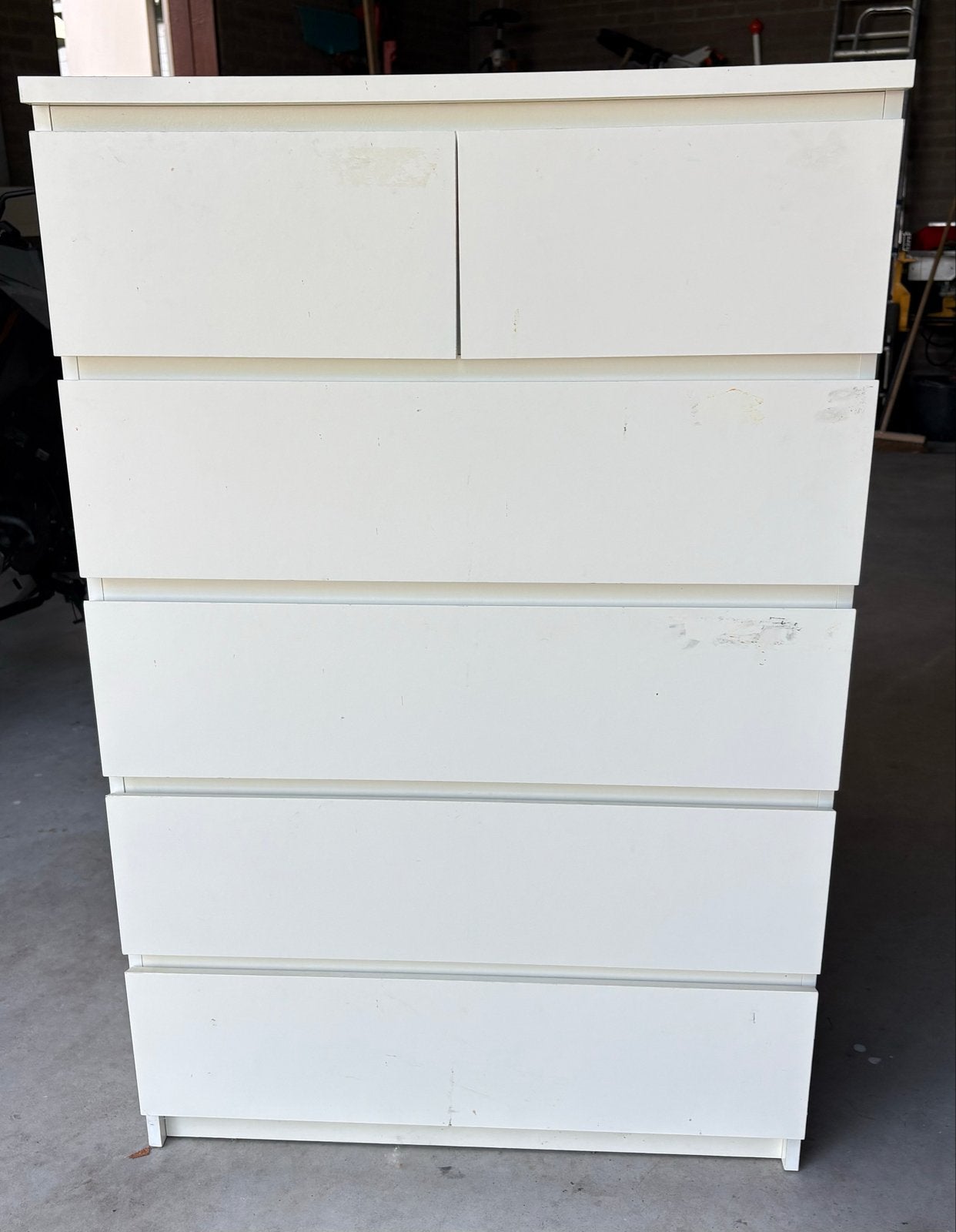 IKEA ladekast met 6 laden - Wit, Ophalen, Gebruikt, 5 laden of meer, 100 tot 150 cm
