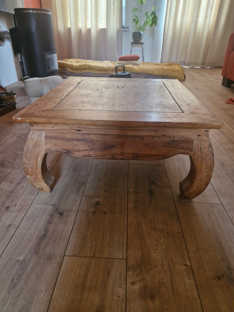 Aziatischr salontafel, Ophalen, Gebruikt, 100 tot 150 cm, 50 tot 100 cm