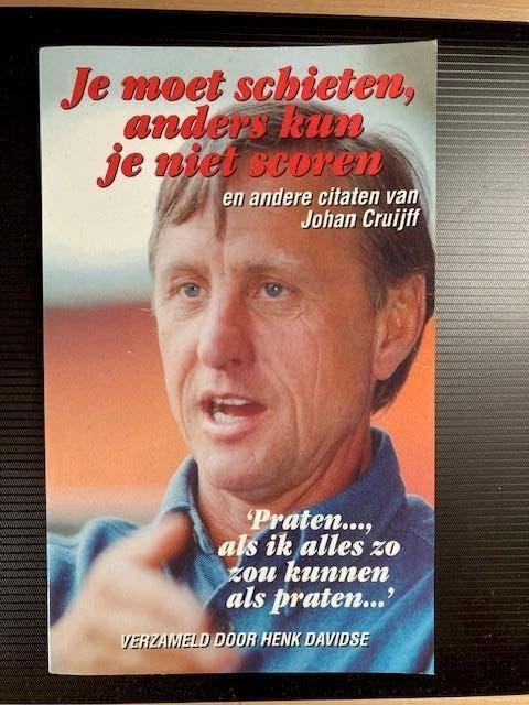 Johan Cruijff boek met zijn citaten, Ophalen of Verzenden, Zo goed als nieuw, Balsport