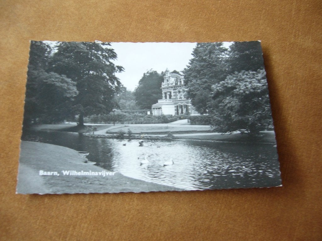 BAARN  =  WILHELMINAVIJVER MET 2 ZWANEN, Ophalen of Verzenden, 1940 tot 1960, Gelopen, Utrecht