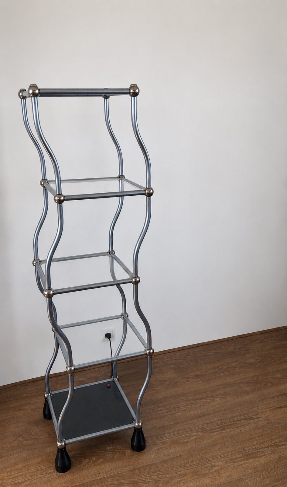 Bewegende dansende kast vitrinekast design vintage space age, Ophalen, Zo goed als nieuw, 25 tot 50 cm, 200 cm of meer