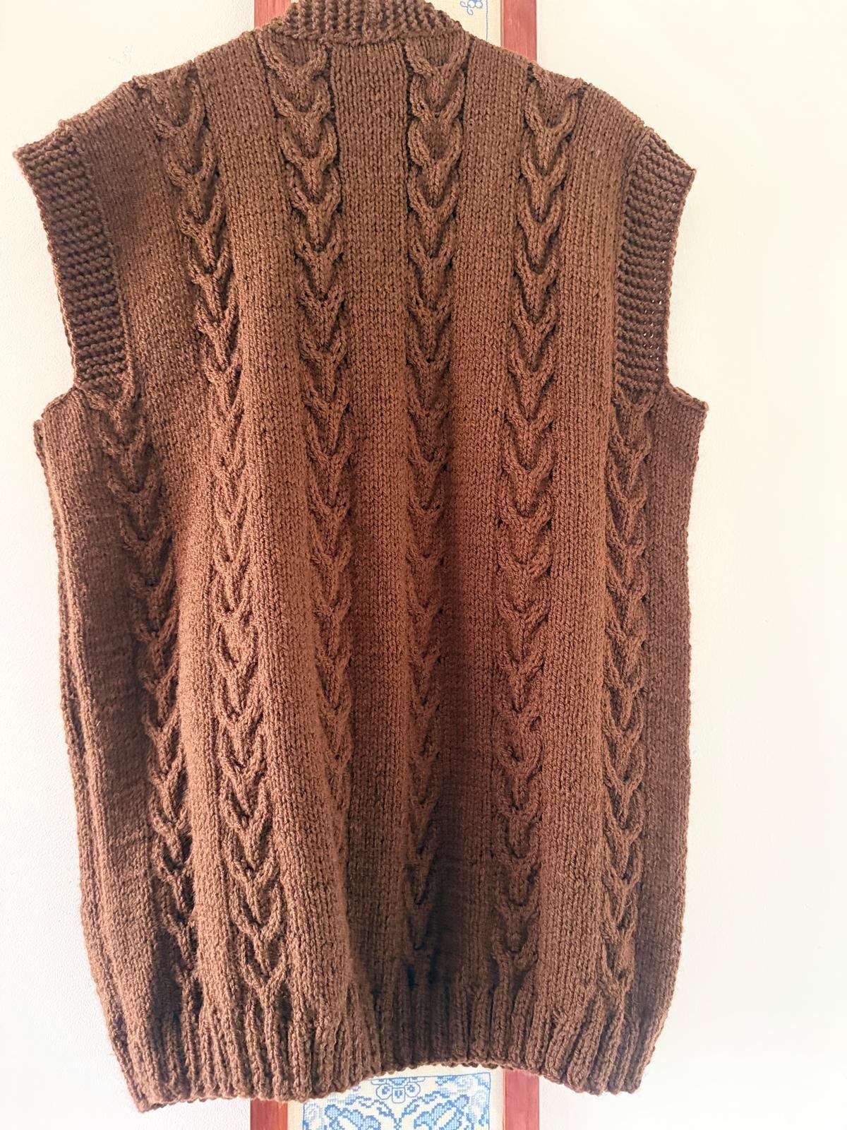 Handgemaakte vest, Ophalen of Verzenden, Nieuw, Maat 42/44 (L), Bruin