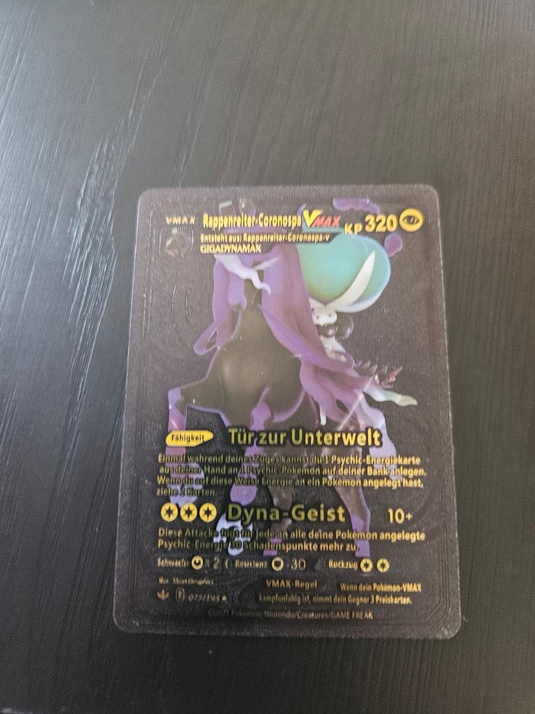 Rappenreiter-Coronospa VMAX Pokémon kaart, Ophalen of Verzenden, Zo goed als nieuw, Losse kaart