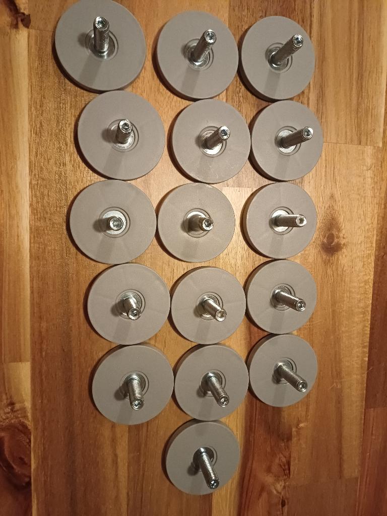 20 Ikea Besta stelpootjes, grijs, NIEUW!!! 20=€4,-!, Ophalen of Verzenden, Nieuw, 25 tot 50 cm, 150 tot 200 cm