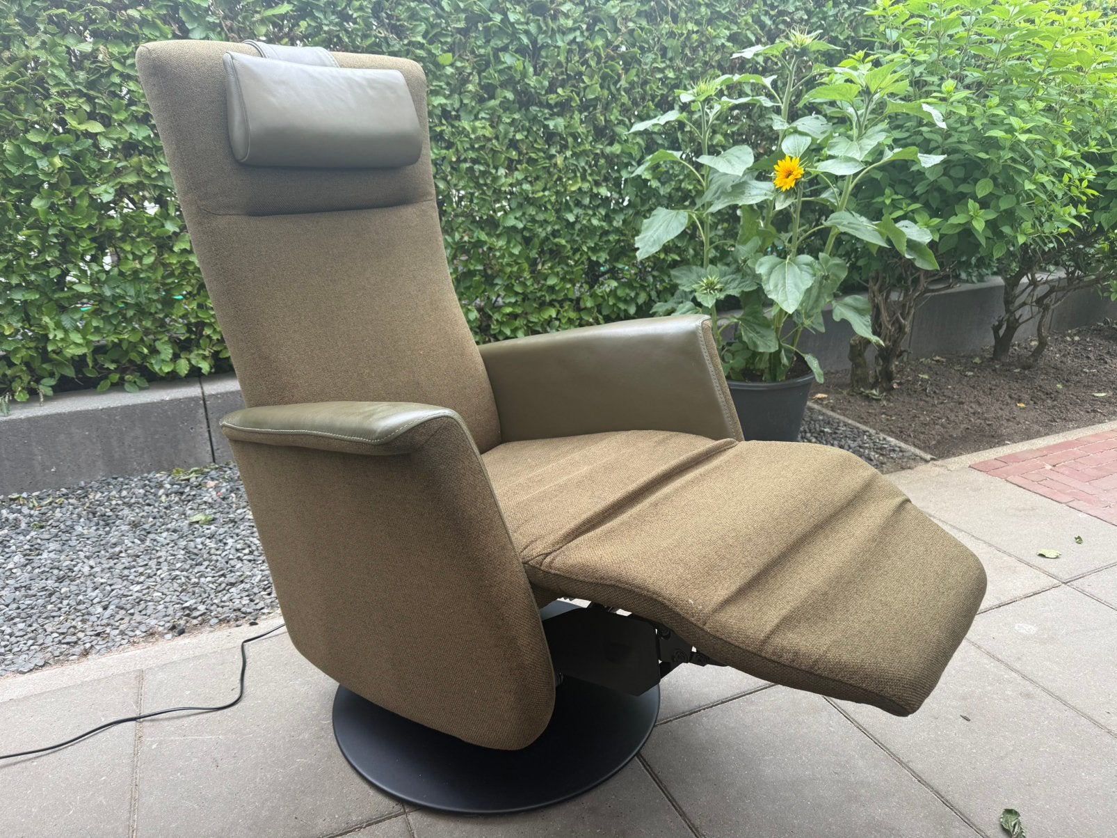 Prominent relaxfauteuil sta op relax stoel met garantie, Ophalen of Verzenden, Zo goed als nieuw, Leer, Gratis bezorging regio Utrecht
