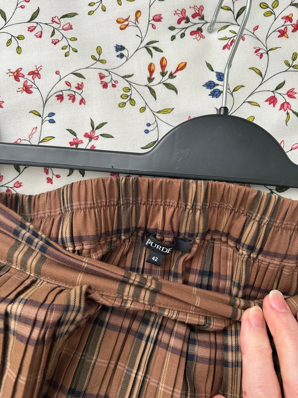 Rok PURDEY nieuw bruin ruit maat XL, Verzenden, Zo goed als nieuw, Bruin, Onder de knie