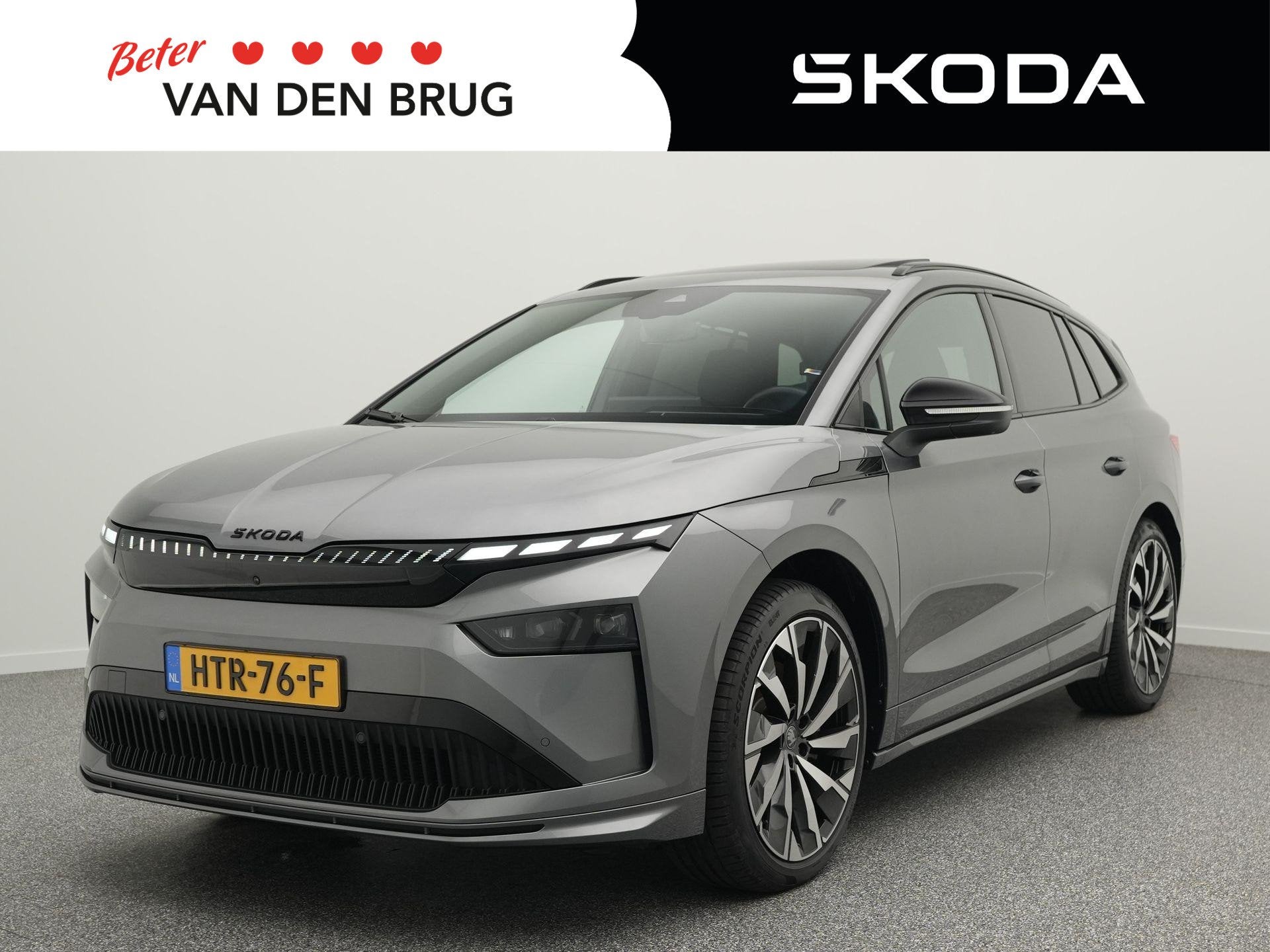 Skoda Enyaq 85 Sportline | SoH 100% | Trekhaak | Panoramadak, Auto's, Skoda, Automaat, Achterwielaandrijving, Zwart, 82 kWh