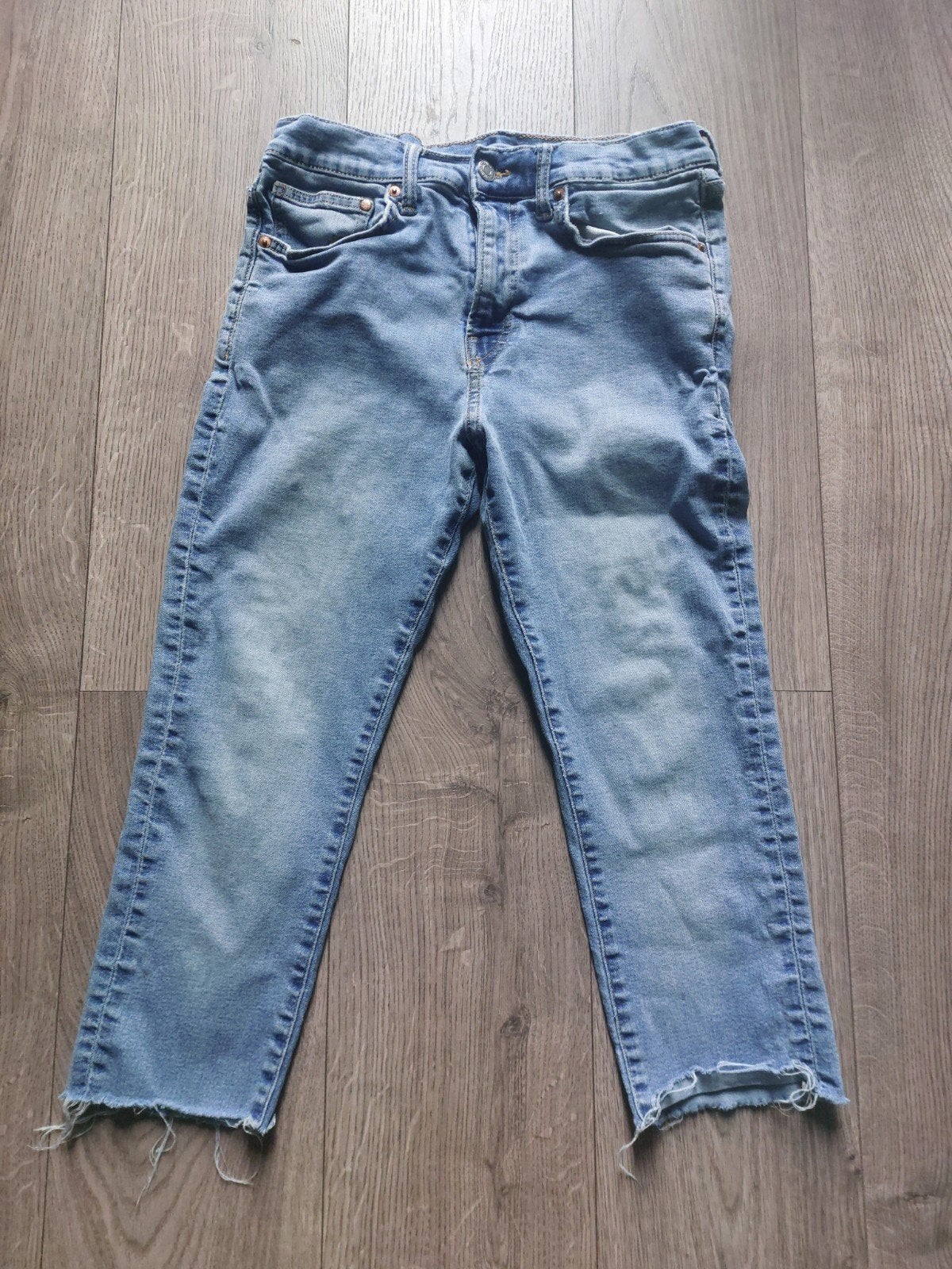 Vintage Distressed Trashed Jeans 34/30, Ophalen of Verzenden, Gedragen, Blauw, W33 - W34 (confectie 48/50)