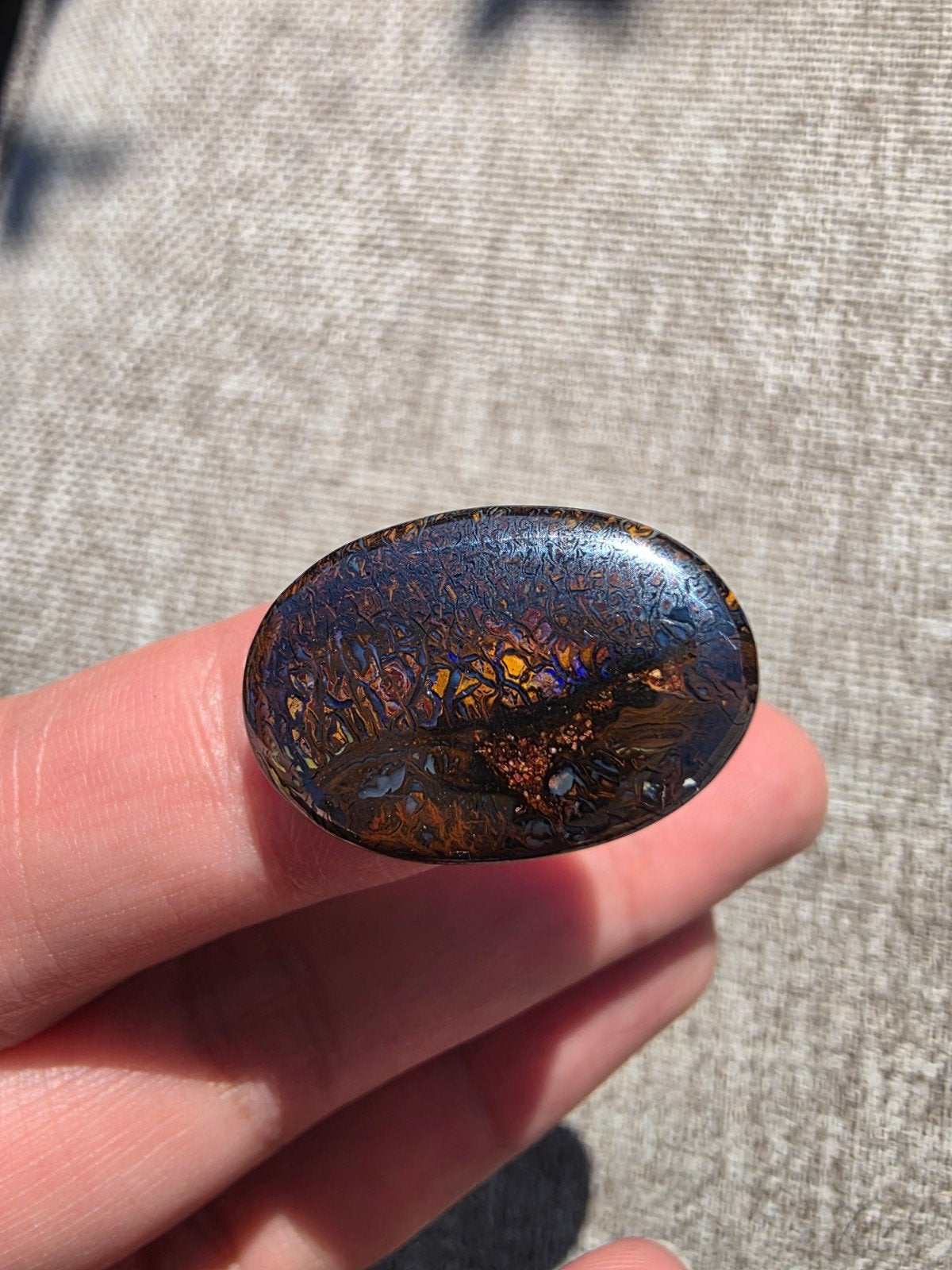 Grote Koroit boulder opaal cabochon – 15,4 ct, Ophalen of Verzenden