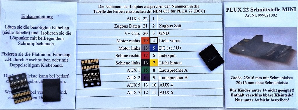 3 x PLUX22 adapter nieuw, Hobby en Vrije tijd, Modeltreinen | H0, Overige merken, Locomotief, Gelijkstroom of Wisselstroom, Nieuw