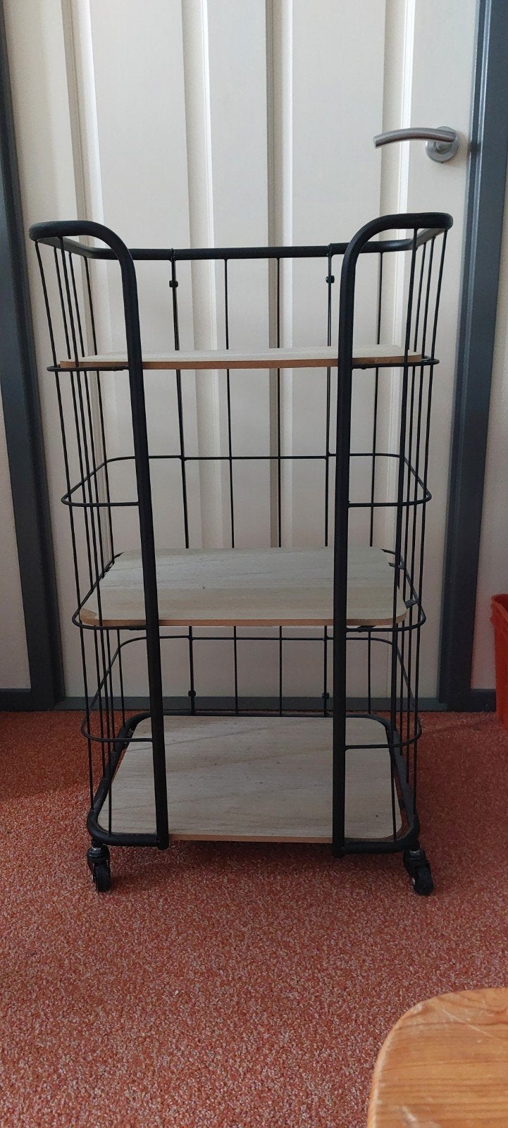 Industriële trolley met 3 planken en wielen, Ophalen, Gebruikt