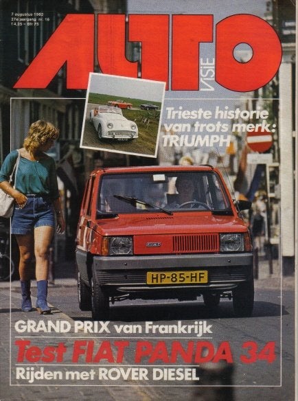 Autovisie 16 1982 : Fiat Panda 34 - Triumph TR - Rover SD1, Ophalen of Verzenden, Gelezen, Algemeen