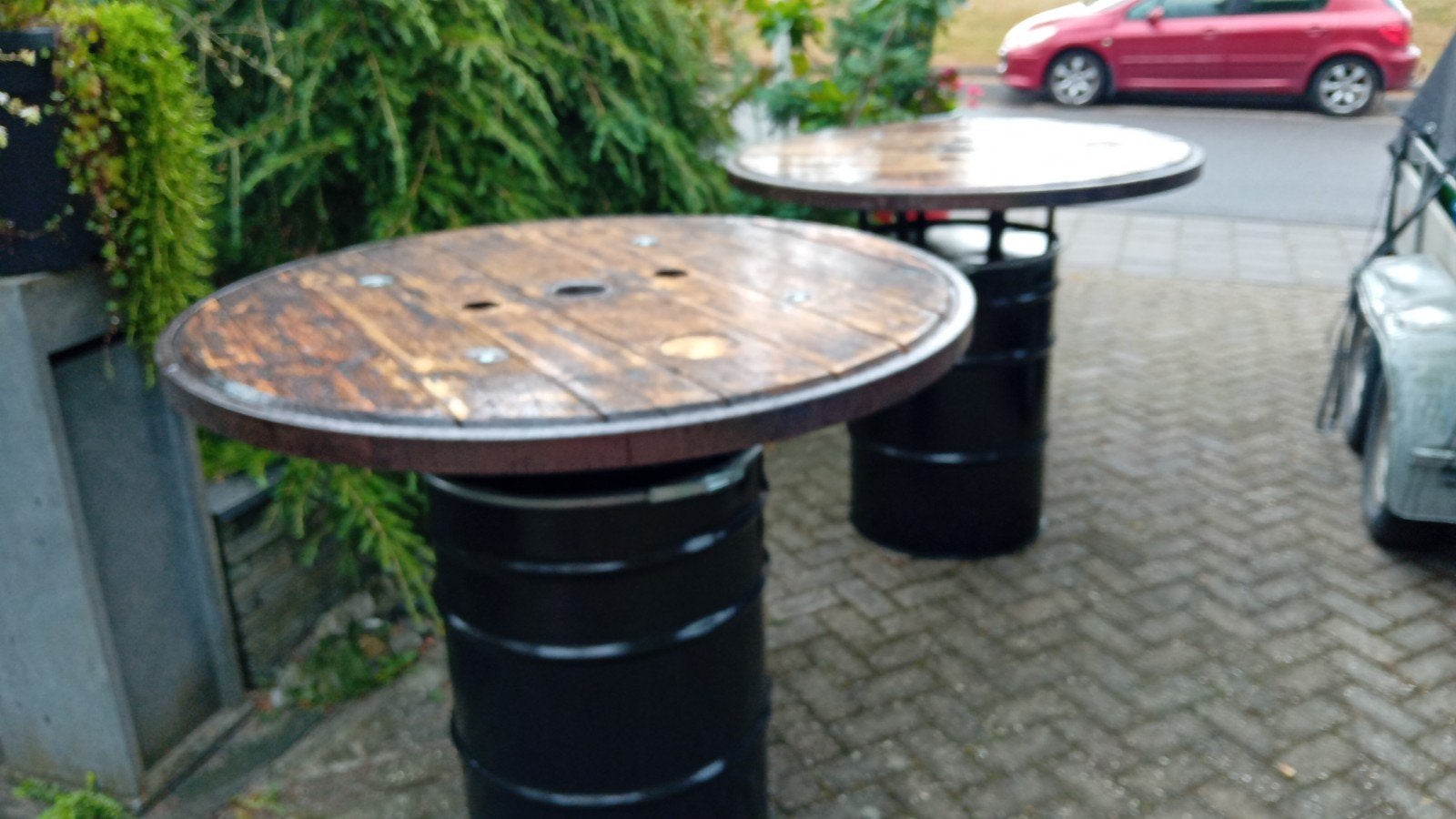 statafels/horecatafel, Ophalen, Rond, Hout