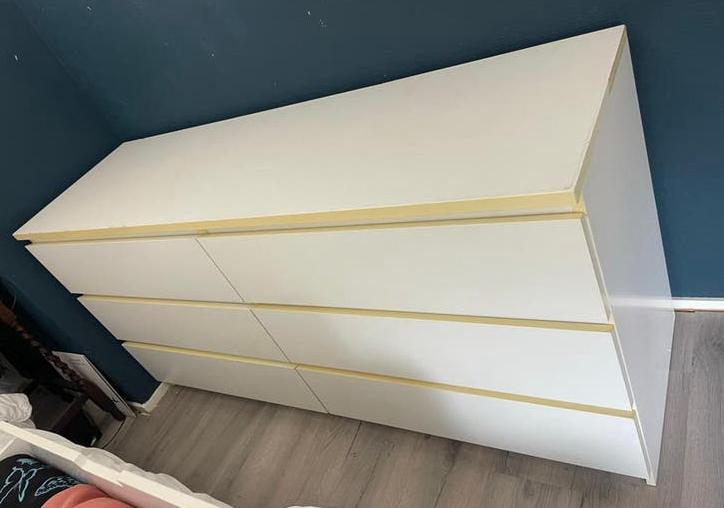 IKEA Malm ladekast wit - 6 lades, Huis en Inrichting, Gebruikt, 5 laden of meer, Ikea, 150 tot 200 cm