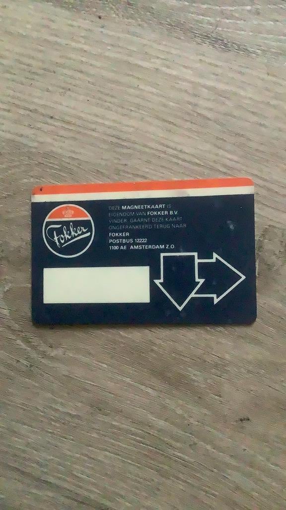 Fokker Magneetkaart, Ophalen, Gebruikt, Patch, Badge of Embleem