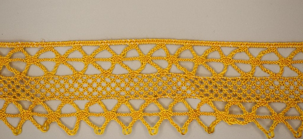 Kant band - Geel 3,3cm #4044, Ophalen of Verzenden, Nieuw, Lint, Band of Elastiek