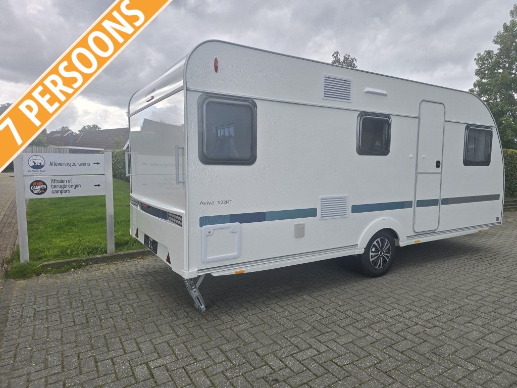 Adria Aviva 522 PT fabrieksnieuw en tot 7 persoons, Caravans en Kamperen, Bedrijf, Treinzit, Adria, 5 tot 6 meter