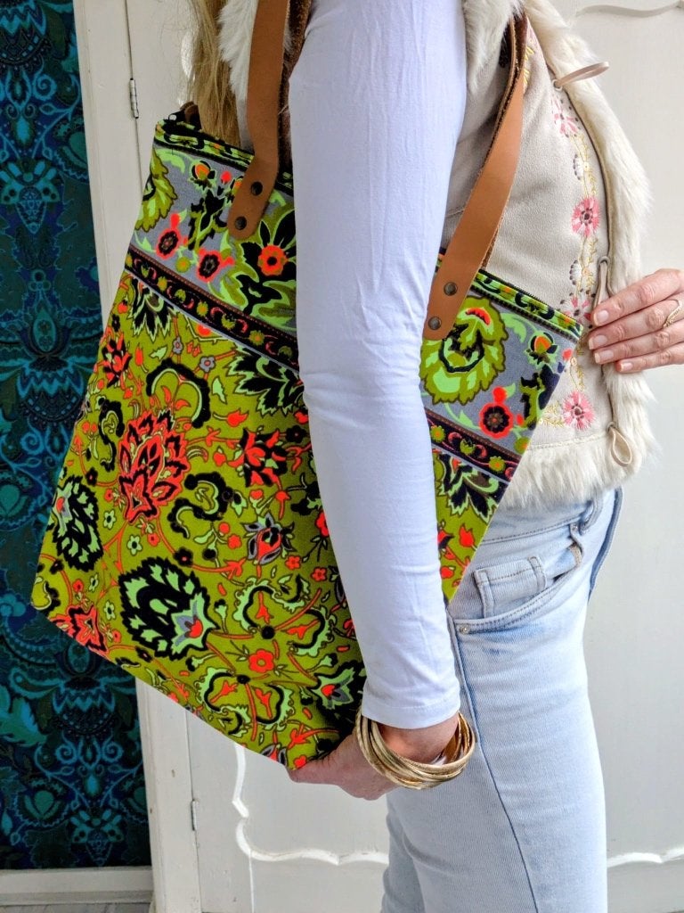 Pistache groene boho Ibiza schoudertas, Ophalen of Verzenden, Nieuw, Overige kleuren, Overige merken
