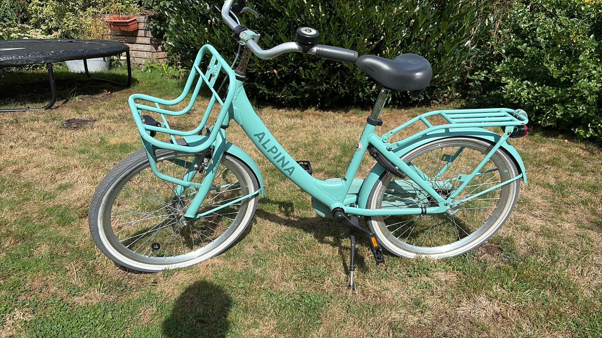 Alpina fiets met voordrager - Zo goed als nieuw, Velgrem, Zo goed als nieuw, Minder dan 47 cm, Ophalen