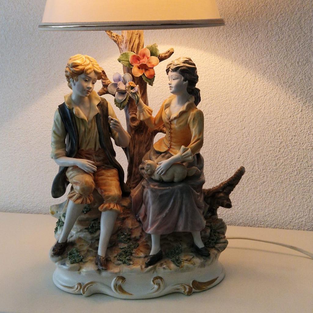 Vintage Bassano Made in Italy porseleinen tafellamp, Ophalen of Verzenden
