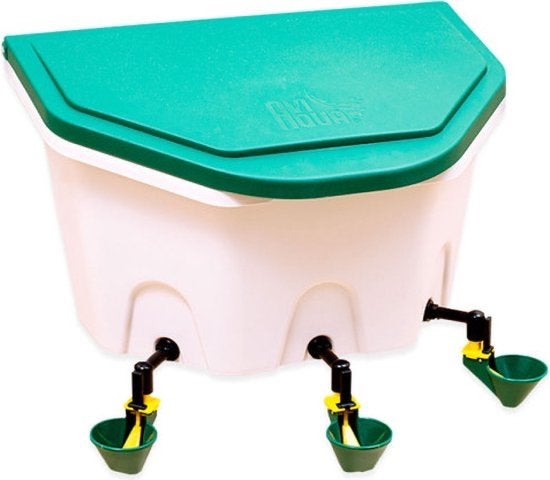 Reservoir waterbak kippen en V-feeder, Ophalen of Verzenden, Zo goed als nieuw, Drinken en Voederen