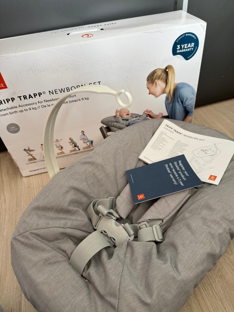 Stokke Tripp Trapp newborn set, Kinderen en Baby's, Kinderstoelen, Ophalen of Verzenden, Zo goed als nieuw, Overige typen, Gordel(s)