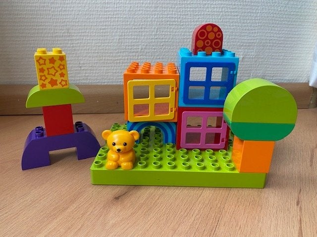 Duplo, peuter bouwen en spelen met beer, set 10553, Gebruikt, Ophalen of Verzenden, Compleet, Duplo
