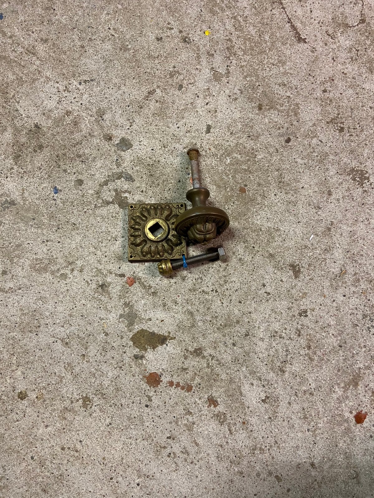 Antike voordeur deurknop, Ophalen of Verzenden, Zo goed als nieuw, Zilver, Dame