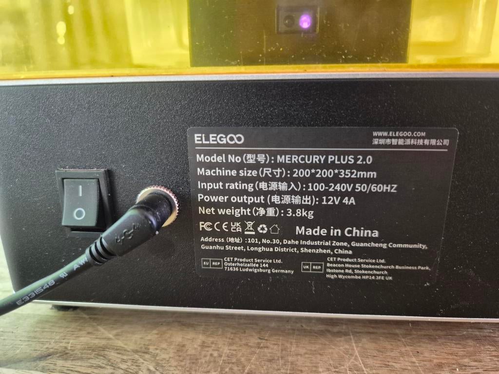 ELEGOO Mercury Plus 2.0 Wash & Cure Station, Computers en Software, 3D Printers, Ophalen