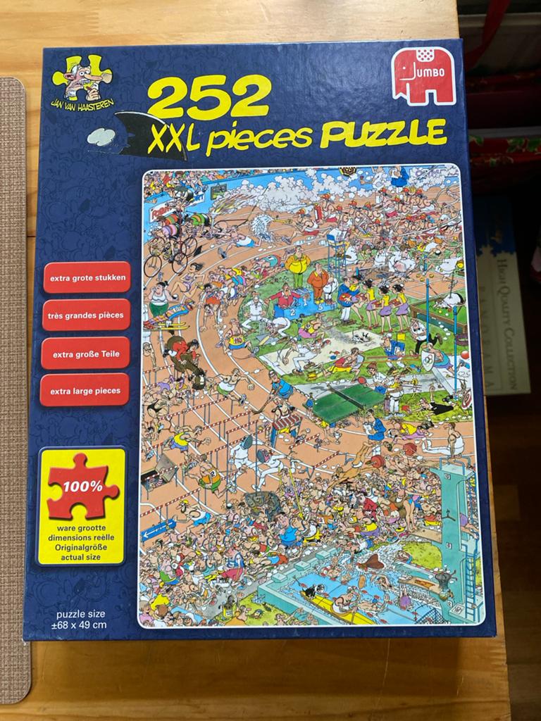 Jan van Haasteren Puzzel 252 XXL Stukjes - Olympische Spelen, Ophalen of Verzenden, Minder dan 500 stukjes, Zo goed als nieuw