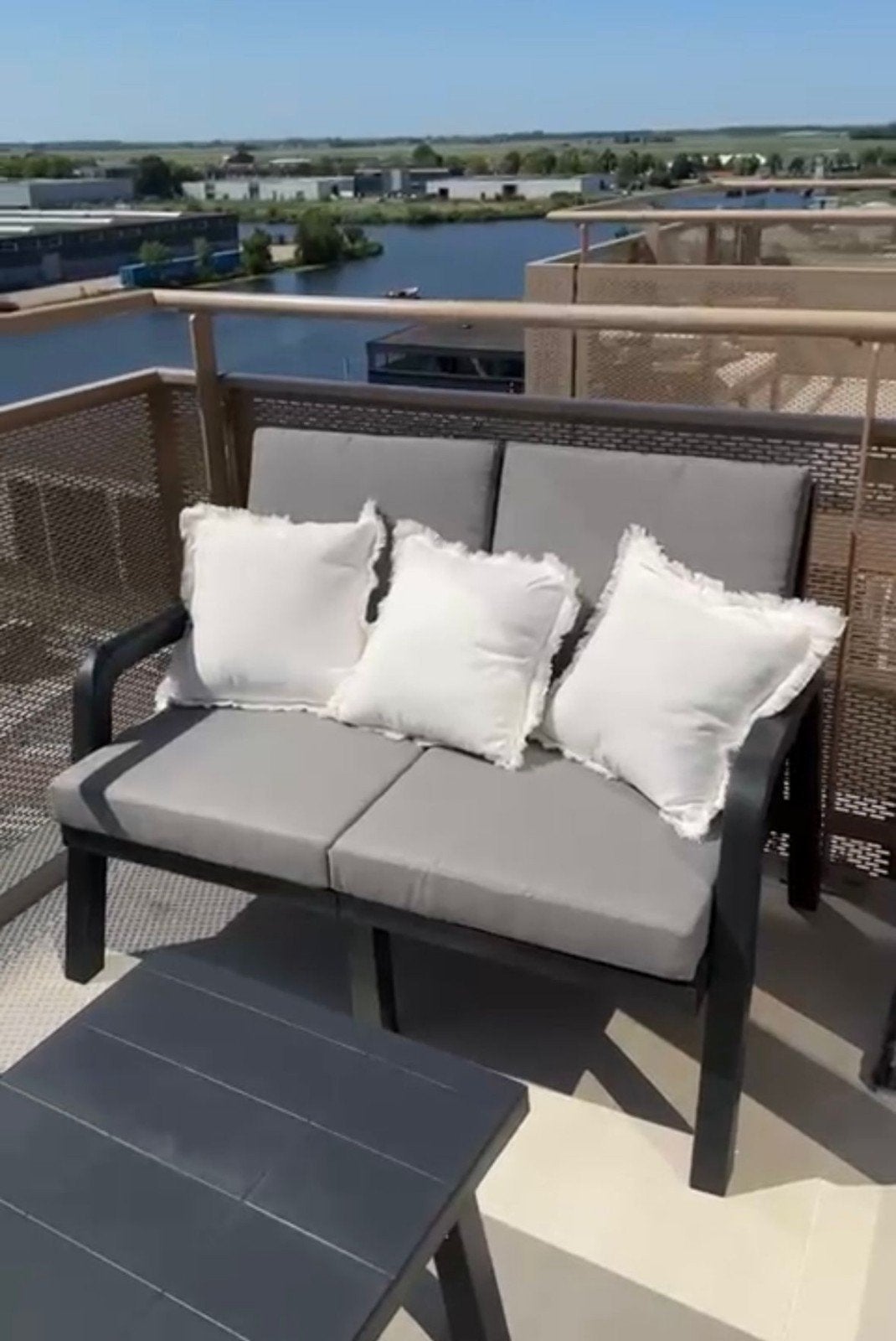 Hartman Eden loungeset met grijze kussens, Ophalen, Kunststof